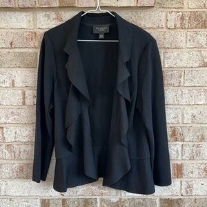 PRICE FIRM!!! St. John Caviar ruffled cardigan sweater